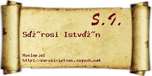 Sárosi István névjegykártya
