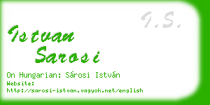 istvan sarosi business card