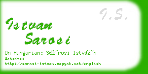 istvan sarosi business card